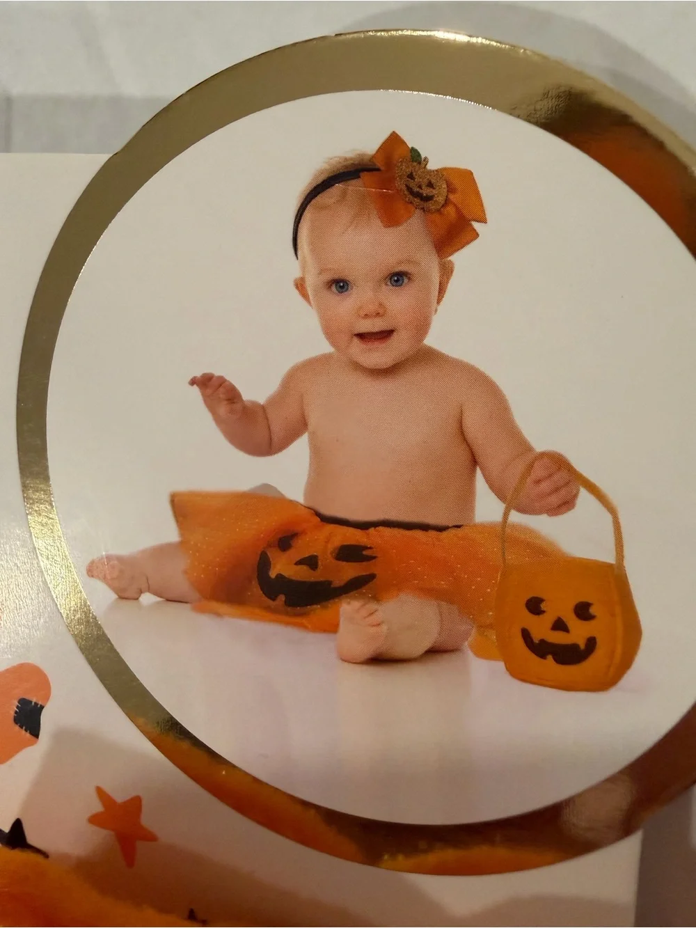 NWT Baby Girl 6-12 Month-Old Halloween Orange And BlackPumpkin Tutu Costume Set